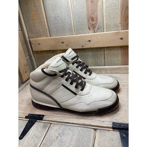 𝅺ROCKPORT Walking Shoes High Leather Ivory Cream Tan Brown K54993 Mens 10M